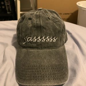 grey yassssss baseball hat